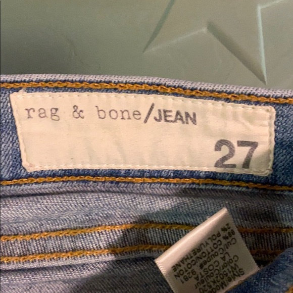Rag and bone light blue wash jeans size 27 - Picture 2 of 4